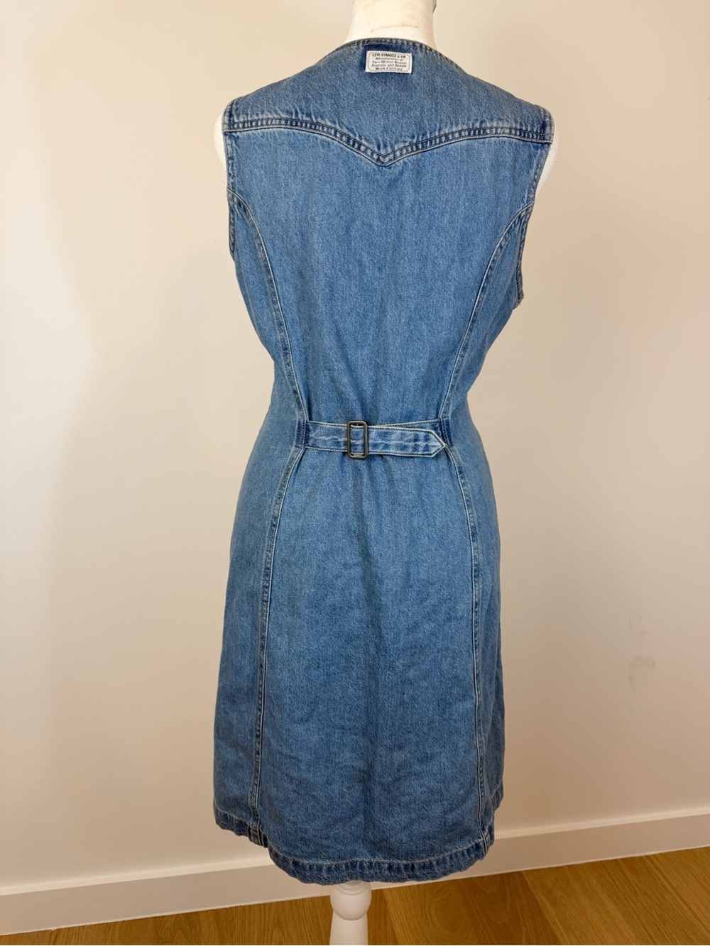 Levi's Blue Denim Button-Front Mini Dress - Picture 7 of 7